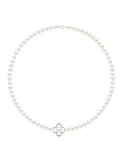 Collier Rang Trèfle Perles De Culture - Argent - Hera -Atelier Victoire Promos Magasin collier eva 7